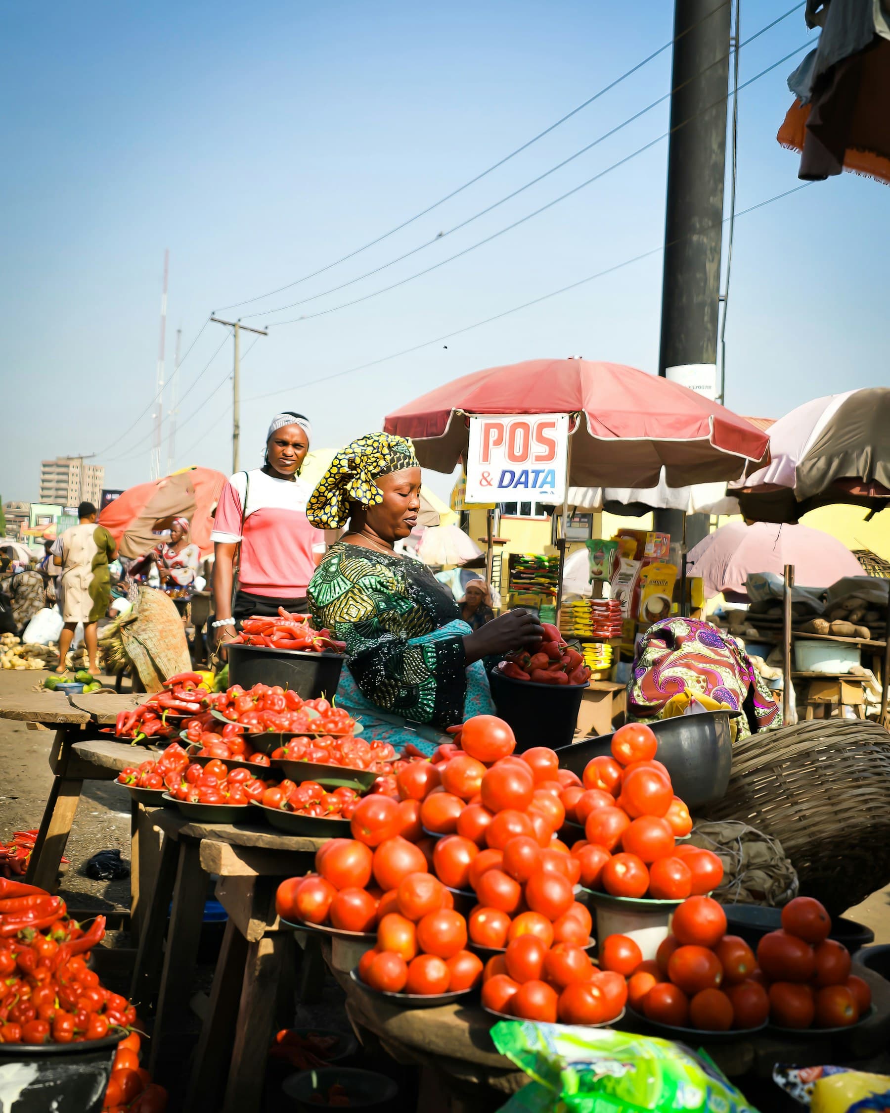 A market street in the morning